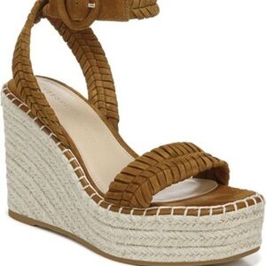 Veronica Beard Rilla Espadrille Brown  Wedge Sandals